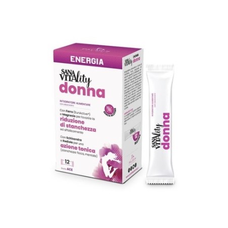 Sanavitality Energia Donna integratore tonico per riduzione della stanchezza 12 stickpack Sanavitality Energia Donna integratore tonico per riduzione della stanchezza 12 stickpack