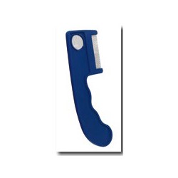 PYR Pidocomb Pettine Lendini con denti in acciaio e lente di ingrandimento