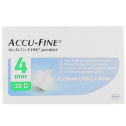 Accu Fine Aghi Sterili Penna Insulina G32 4mm 100 pezzi