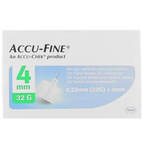 Accu-Fine Pen Needle Gauge 32 - 4mm 100 Pezzi