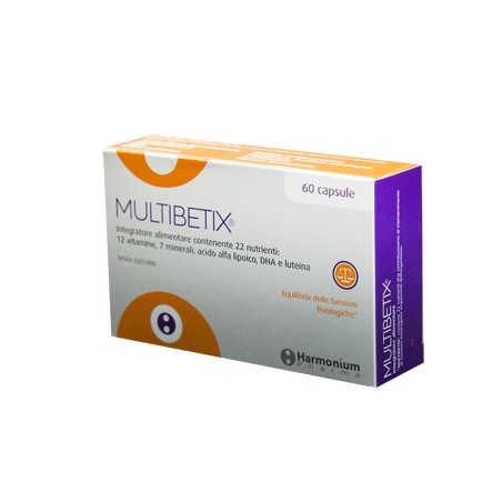 Multibetix integratore multivitaminico per sistema immunitario cardiovascolare 60 capsule Multibetix integratore multivitaminico per sistema immunitario cardiovascolare 60 capsule