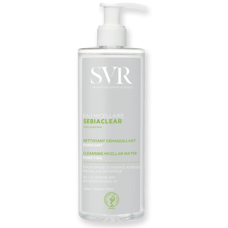 SVR Sebiaclear acqua micellare struccante purificante pelle mista e grassa 400 ml SVR Sebiaclear acqua micellare struccante purificante pelle mista e grassa 400 ml