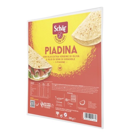Dr. Schar Piadina senza glutine, frumento e uova 3 pezzi da 80 g Dr. Schar Piadina senza glutine, frumento e uova 3 pezzi da 80 g