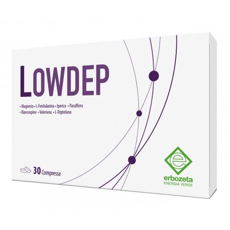 Erbozeta Lowdep integratore per tono dell'umore e benessere mentale 30 compresse