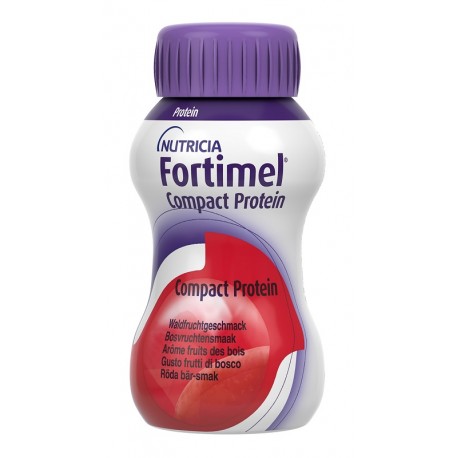 Nutricia Fortimel Compact Protein alimento ipercalorico iperproteico per malnutrizione 4 x 125 ml frutti di bosco