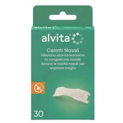 Alvita Cerotti nasali per respirare dormire meglio e congestione nasale 30 pezzi