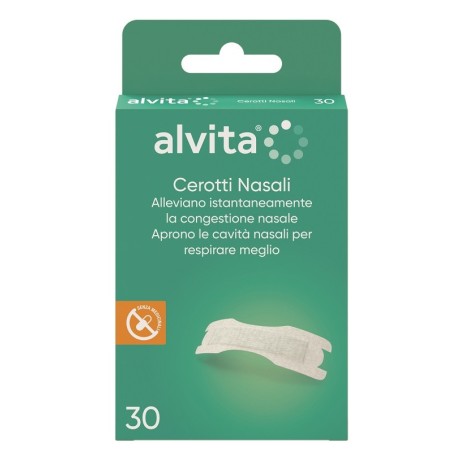 Alvita Cerotti nasali per respirare dormire meglio e congestione nasale 30 pezzi Alvita Cerotti nasali per respirare dormire meglio e congestione nasale 30 pezzi