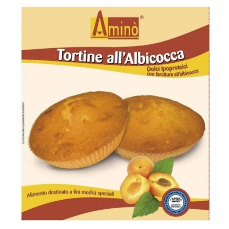 Nove Alpi Aminò Le Tortine Albicocca dolci ipoproteici con farcitura 4 pezzi da 55 g Nove Alpi Aminò Le Tortine Albicocca dolci ipoproteici con farcitura 4 pezzi da 55 g