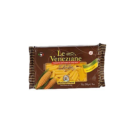 Molino Di Ferro Le Veneziane Penne Rigate pasta senza glutine con solo farina di mais 250 g Molino Di Ferro Le Veneziane Penne Rigate pasta senza glutine con solo farina di mais 250 g
