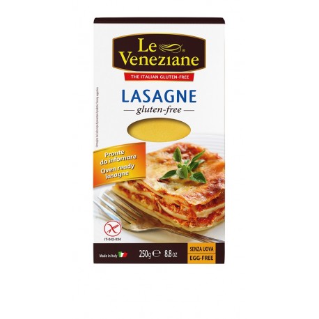 Molino Di Ferro Le Veneziane Lasagne senza glutine pronte all'uso con farina di mais 250 g