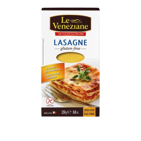 Molino Di Ferro Le Veneziane Lasagne senza glutine pronte all'uso con farina di mais 250 g Molino Di Ferro Le Veneziane Lasagne senza glutine pronte all'uso con farina di mais 250 g