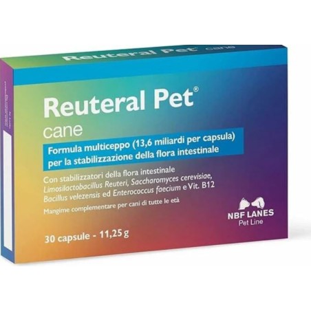 Reuteral Pet Cane integratore formula multiceppo per benessere intestinale 30 capsule Reuteral Pet Cane integratore formula multiceppo per benessere intestinale 30 capsule