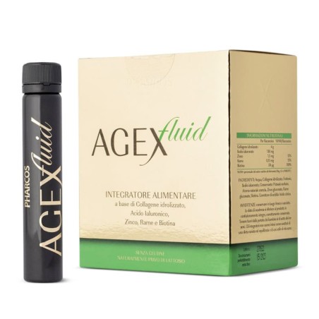 Pharcos Agex Fluid Integratore di Collagene per la Pelle 15 flaconcini Pharcos Agex Fluid Integratore di Collagene per la Pelle 15 flaconcini