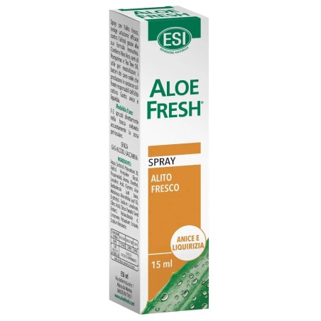 Esi Aloe Fresh Spray Alito Fresco Anice e Liquirizia contro l'alitosi 15ml Esi Aloe Fresh Spray Alito Fresco Anice e Liquirizia contro l'alitosi 15ml
