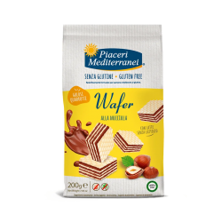 Piaceri Mediterranei Wafer alla Nocciola Quadrato Senza Glutine 200g