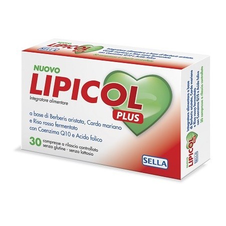 Sella Lipicol Plus integratore per colesterolo e salute cardiovascolare 30 compresse retard Sella Lipicol Plus integratore per colesterolo e salute cardiovascolare 30 compresse retard
