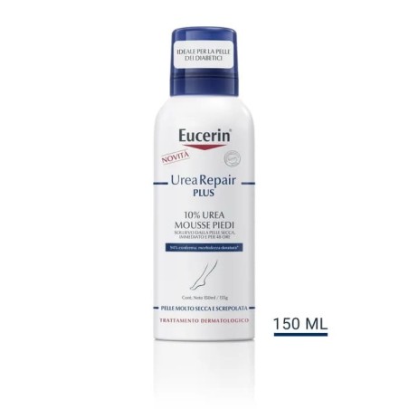 Eucerin UreaRepair Plus 10% Urea Mousse per Piedi Secchi e Screpolati 150ml Eucerin UreaRepair Plus 10% Urea Mousse per Piedi Secchi e Screpolati 150ml