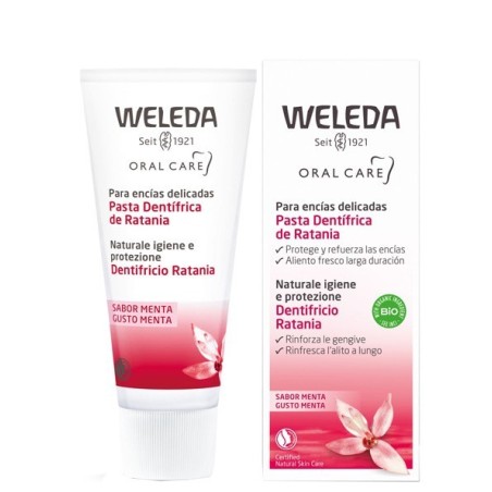 Weleda Pasta dentifricia alla Ratania astringente disinfettante 75 ml Weleda Pasta dentifricia alla Ratania astringente disinfettante 75 ml