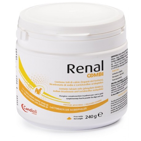 Renal Combi integratore per benessere renale di cani e gatti adulti polvere 240 g