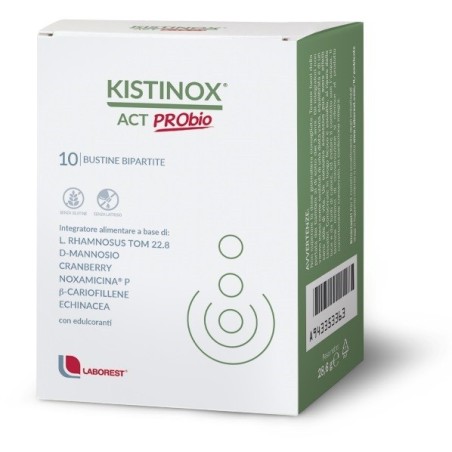 Kistinox Act Probio Integratore per il Benessere delle Vie Urinarie 10 Bustine Kistinox Act Probio Integratore per il Benessere delle Vie Urinarie 10 Bustine