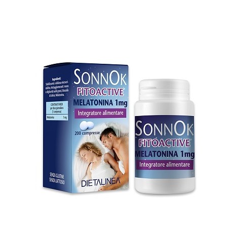 Sonnok Fitoactive Melatonina 1mg integratore per sonno e rilassamento 200 compresse
