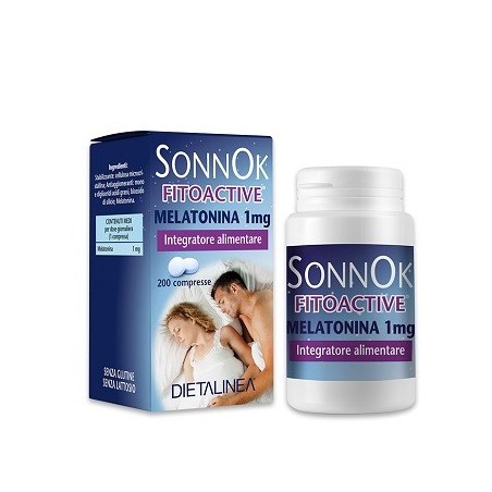 Sonnok Fitoactive Melatonina 1mg integratore per sonno e rilassamento 200 compresse Sonnok Fitoactive Melatonina 1mg integratore per sonno e rilassamento 200 compresse
