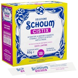 Soluzione Schoum Cistix integratore per le vie urinarie 30 stick gusto lampone