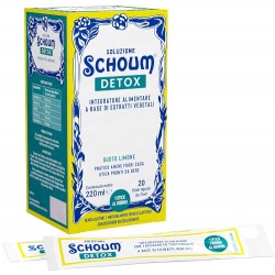 Soluzione Schoum Detox integratore a base di estratti naturali gusto limone 20 stick