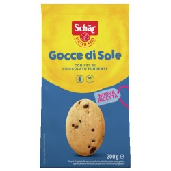 Schar Gocce di Sole Biscotti di pasta frolla con gocce di cioccolato fondente senza glutine 200 g