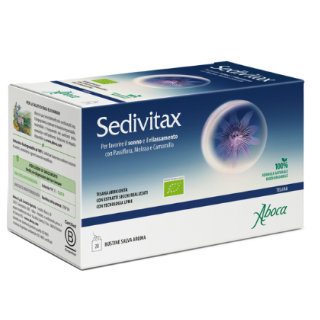 Aboca Sedivitax Tisana per favorire il rilassamento e il sonno 20 bustine Aboca Sedivitax Tisana per favorire il rilassamento e il sonno 20 bustine