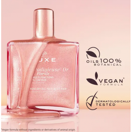 Nuxe Huile Prodigieuse Floral Or - Olio secco viso corpo e capelli floreale illuminante 50 ml