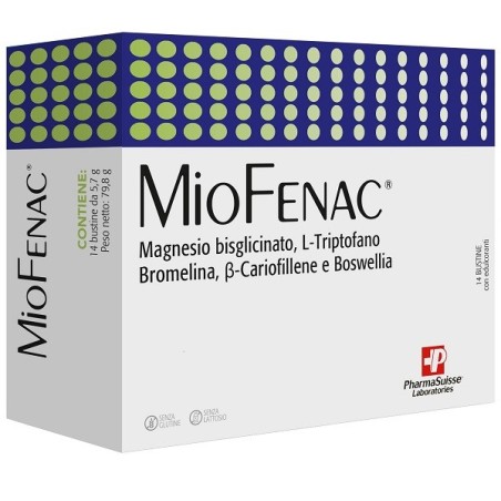Miofenac integratore per funzione muscolare stanchezza e affaticamento 14 bustine Miofenac integratore per funzione muscolare stanchezza e affaticamento 14 bustine