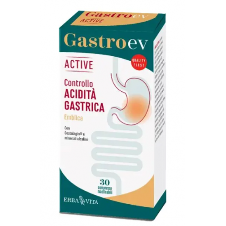 Erba Vita Gastro EV integratore per bruciore di stomaco 30 tavolette