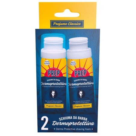 Prep Dermoprotettivo Schiuma da barba classica 2 pezzi da 50 ml Prep Dermoprotettivo Schiuma da barba classica 2 pezzi da 50 ml