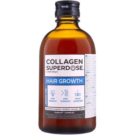 Gold Collagen Superdose Hair Growth integratore per la crescita dei capelli 300 ml Gold Collagen Superdose Hair Growth integratore per la crescita dei capelli 300 ml