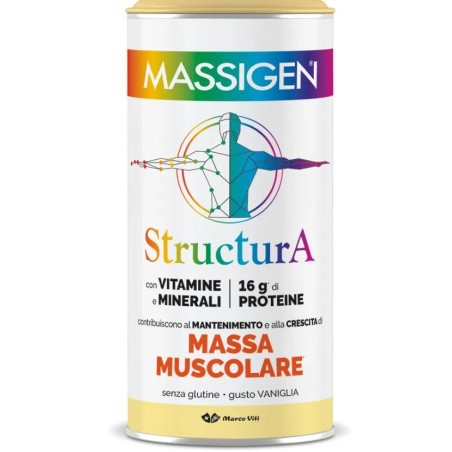 Massigen Structura Vaniglia integratore con vitamine minerali proteine 252 g Massigen Structura Vaniglia integratore con vitamine minerali proteine 252 g