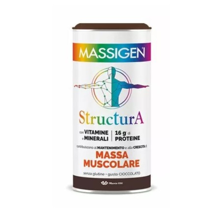 Massigen Structura Cioccolato integratore per mantenimento e crescita della massa muscolare 252 g Massigen Structura Cioccolato integratore per mantenimento e crescita della massa muscolare 252 g