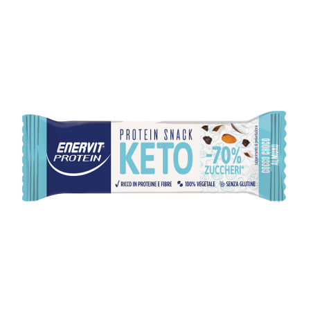 Enervit Protein Keto Snack Cocco Choco Almond barretta ricca di proteine 35 g Enervit Protein Keto Snack Cocco Choco Almond barretta ricca di proteine 35 g