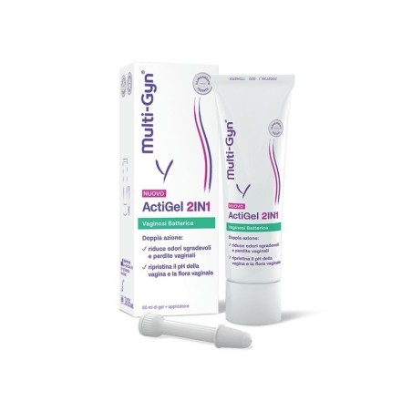 Multi-gyn Actigel 2in1 gel doppia azione per vaginosi batterica antiodore rigenerante 50 ml Multi-gyn Actigel 2in1 gel doppia azione per vaginosi batterica antiodore rigenerante 50 ml