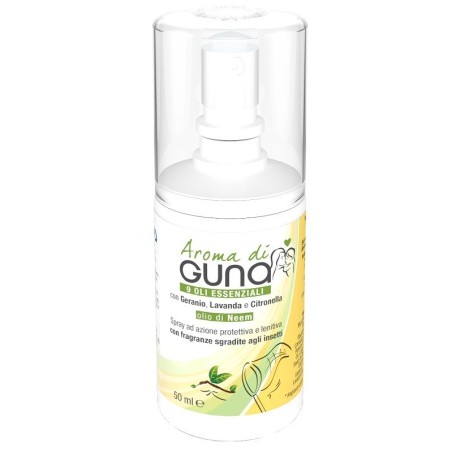 Aroma Di Guna Spray calmante lenitivo rinfrescante con oli essenziali anti insetti 50 ml Aroma Di Guna Spray calmante lenitivo rinfrescante con oli essenziali anti insetti 50 ml