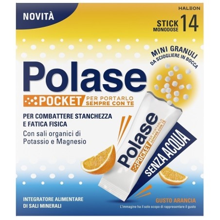 Polase Pocket 14 stick - Integratore di magnesio e potassio in stick orosolubili Polase Pocket 14 stick - Integratore di magnesio e potassio in stick orosolubili