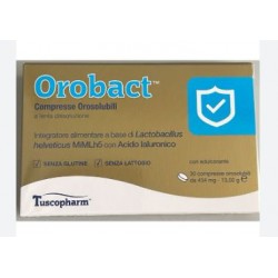 Tuscopharm Orobact integratore per difese dei bambini con fermenti 30 compresse orosolubili