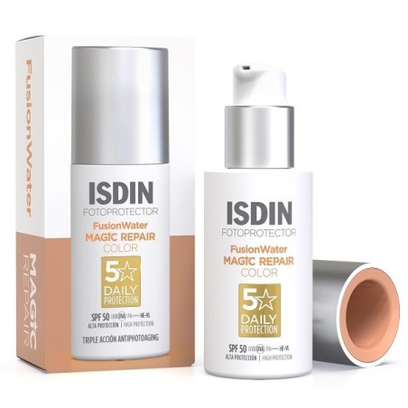 Isdin Fotoprotector Fusion Water Magic Repair Color protezione solare SPF 50 50 ml Isdin Fotoprotector Fusion Water Magic Repair Color protezione solare SPF 50 50 ml