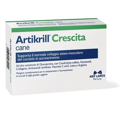 Artikrill Crescita integratore per l'accrescimento osseo del cucciole di cane in crescita 60 compresse Artikrill Crescita integratore per l'accrescimento osseo del cucciole di cane in crescita 60 compresse
