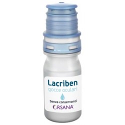 Lacriben Gocce Oculari 10 ml – Idratazione e sollievo per occhi secchi e affaticati, con acido ialuronico e estratti vegetali.