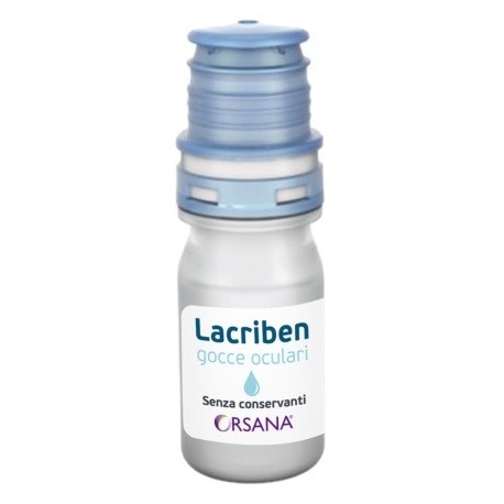 Lacriben Gocce Oculari 10 ml – Idratazione e sollievo per occhi secchi e affaticati, con acido ialuronico e estratti vegetali.