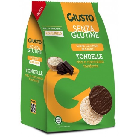 Giusto Senza Glutine Tondelle Riso e Cioccolato Fondente 60 g