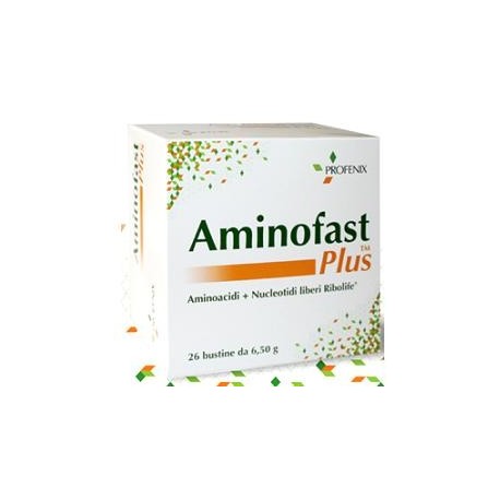 Aminofast Plus 26 Bustine: integratore completo per tono muscolare, energia e vitalità quotidiana.