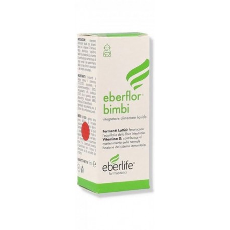 Eberflor Bimbi Gocce 5 ml: integratore per la flora intestinale e il sistema immunitario nei bambini.