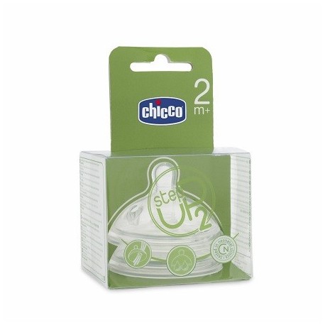 Chicco Step Up 2 Flusso Medio - Tettarella per Neonati dai 2 Mesi